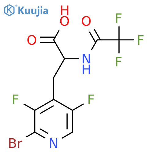 3-(2-Bromo-3,5-difluoropyridin-4-yl)-2-(2,2,2-trifluoroacetamido)propanoic acid structure