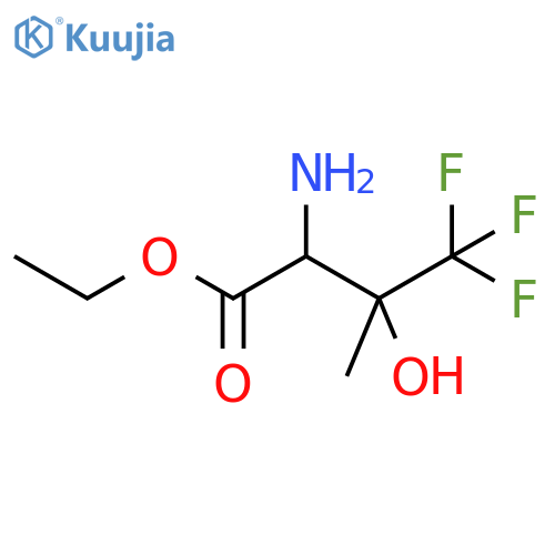 Ethyl 2-amino-4,4,4-trifluoro-3-hydroxy-3-methylbutanoate structure
