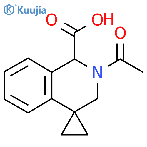 2'-acetyl-2',3'-dihydro-1'H-spirocyclopropane-1,4'-isoquinoline-1'-carboxylic acid structure