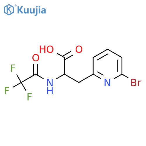 3-(6-Bromopyridin-2-yl)-2-(2,2,2-trifluoroacetamido)propanoic acid structure
