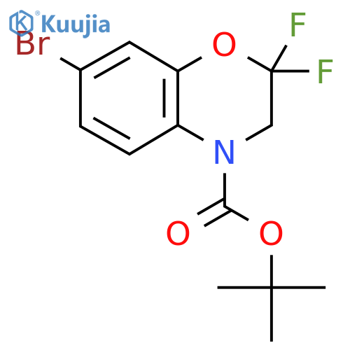 tert-butyl 7-bromo-2,2-difluoro-3,4-dihydro-2H-1,4-benzoxazine-4-carboxylate structure