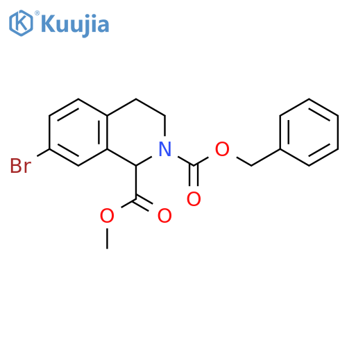 2-Benzyl 1-methyl 7-bromo-1,2,3,4-tetrahydroisoquinoline-1,2-dicarboxylate structure
