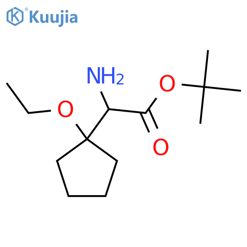 Tert-butyl 2-amino-2-(1-ethoxycyclopentyl)acetate structure