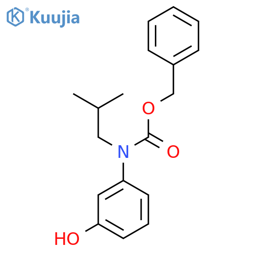 benzyl N-(3-hydroxyphenyl)-N-(2-methylpropyl)carbamate structure