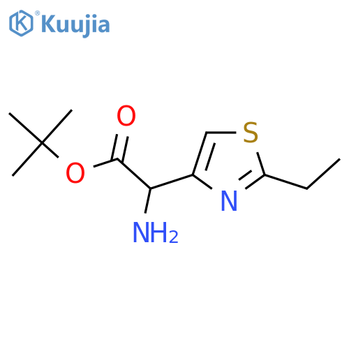 Tert-butyl 2-amino-2-(2-ethyl-1,3-thiazol-4-yl)acetate structure