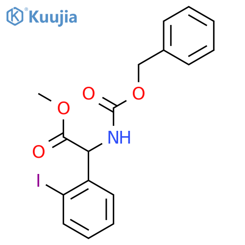 methyl 2-{(benzyloxy)carbonylamino}-2-(2-iodophenyl)acetate structure