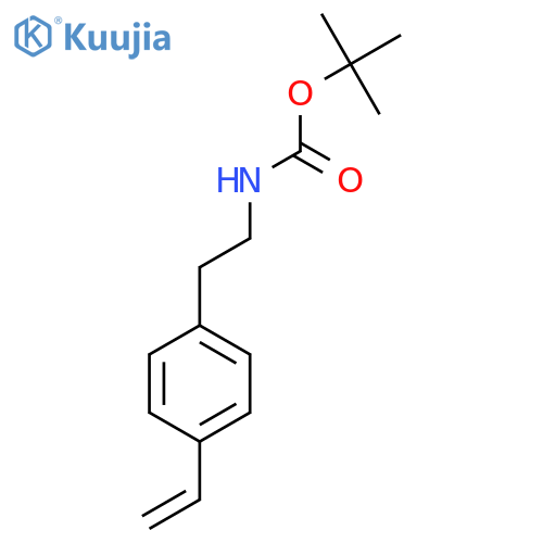 tert-butyl N-2-(4-ethenylphenyl)ethylcarbamate structure