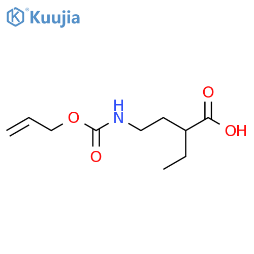 2-Ethyl-4-{[(prop-2-en-1-yloxy)carbonyl]amino}butanoic acid structure