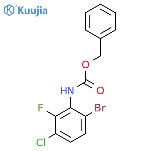 benzyl N-(6-bromo-3-chloro-2-fluorophenyl)carbamate structure