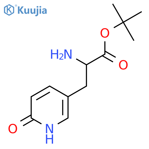 Tert-butyl 2-amino-3-(6-hydroxypyridin-3-yl)propanoate structure