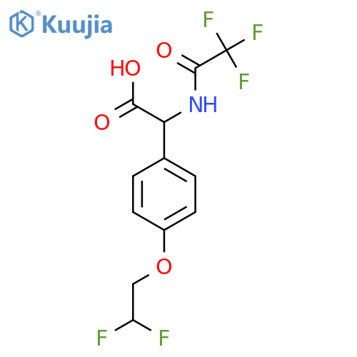 2-4-(2,2-difluoroethoxy)phenyl-2-(2,2,2-trifluoroacetamido)acetic acid structure