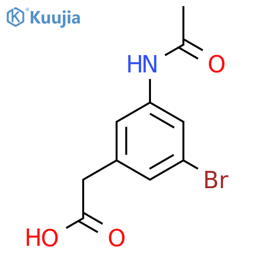 2-(3-Bromo-5-acetamidophenyl)acetic acid structure