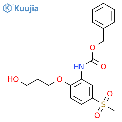 benzyl N-2-(3-hydroxypropoxy)-5-methanesulfonylphenylcarbamate structure