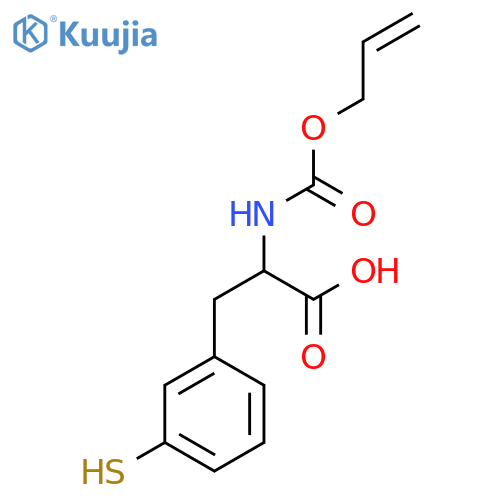2-{[(Prop-2-en-1-yloxy)carbonyl]amino}-3-(3-sulfanylphenyl)propanoic acid structure
