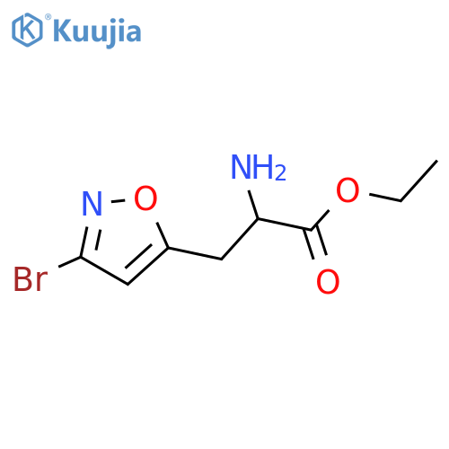 Ethyl 2-amino-3-(3-bromo-1,2-oxazol-5-yl)propanoate structure