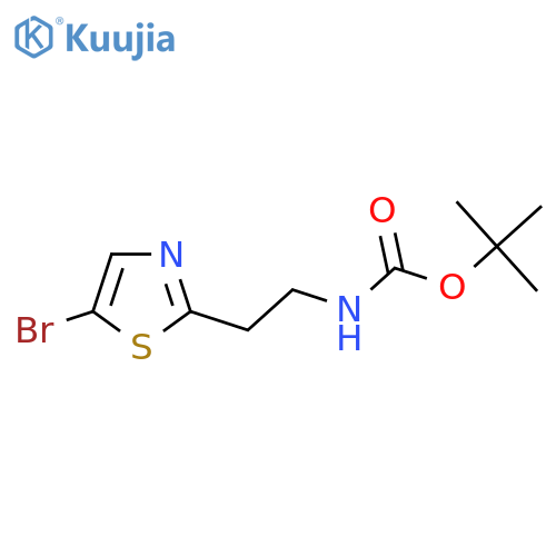 tert-butyl N-[2-(5-bromo-1,3-thiazol-2-yl)ethyl]carbamate structure