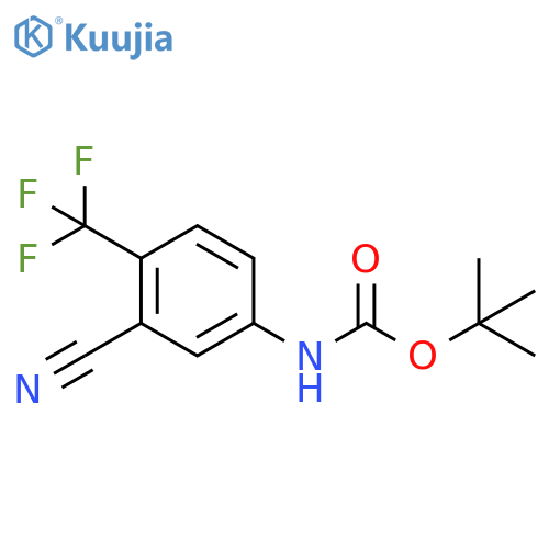 tert-butyl N-3-cyano-4-(trifluoromethyl)phenylcarbamate structure