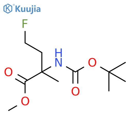Methyl 2-{[(tert-butoxy)carbonyl]amino}-4-fluoro-2-methylbutanoate structure