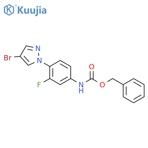 benzyl N-4-(4-bromo-1H-pyrazol-1-yl)-3-fluorophenylcarbamate structure