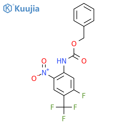 benzyl N-5-fluoro-2-nitro-4-(trifluoromethyl)phenylcarbamate structure