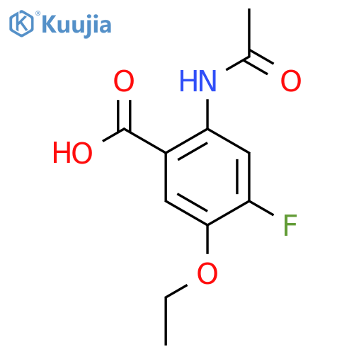 2-Acetamido-5-ethoxy-4-fluorobenzoic acid structure