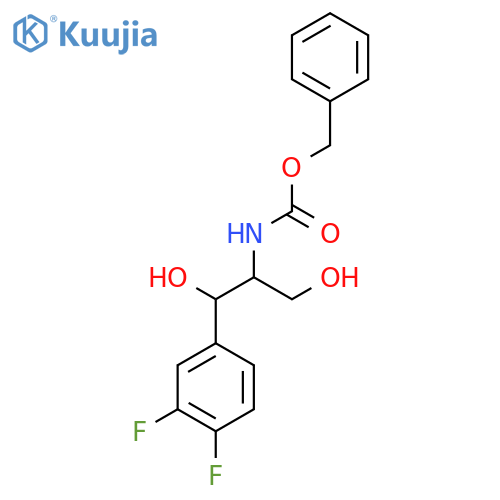 benzyl N-1-(3,4-difluorophenyl)-1,3-dihydroxypropan-2-ylcarbamate structure