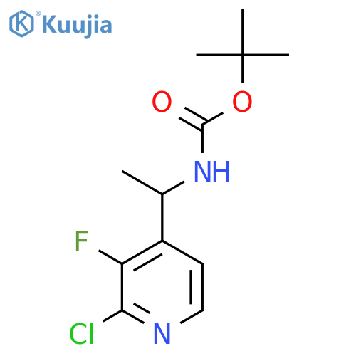 tert-butyl N-[1-(2-chloro-3-fluoropyridin-4-yl)ethyl]carbamate structure
