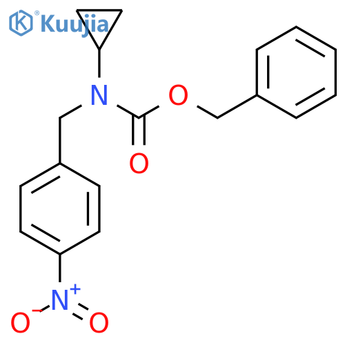 benzyl N-cyclopropyl-N-(4-nitrophenyl)methylcarbamate structure