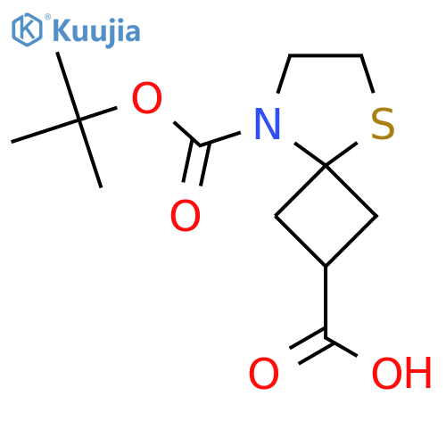 8-[(Tert-butoxy)carbonyl]-5-thia-8-azaspiro[3.4]octane-2-carboxylic acid structure