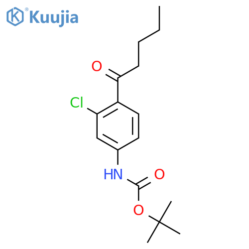 tert-butyl N-(3-chloro-4-pentanoylphenyl)carbamate structure