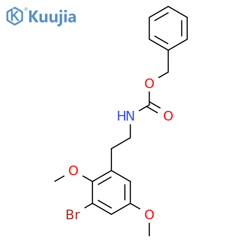 benzyl N-2-(3-bromo-2,5-dimethoxyphenyl)ethylcarbamate structure