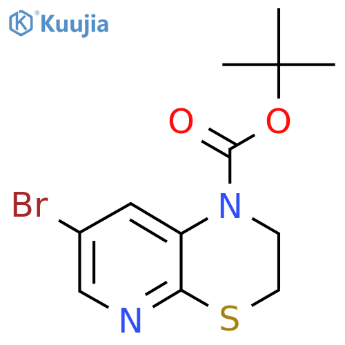 tert-butyl 7-bromo-1H,2H,3H-pyrido2,3-b1,4thiazine-1-carboxylate structure