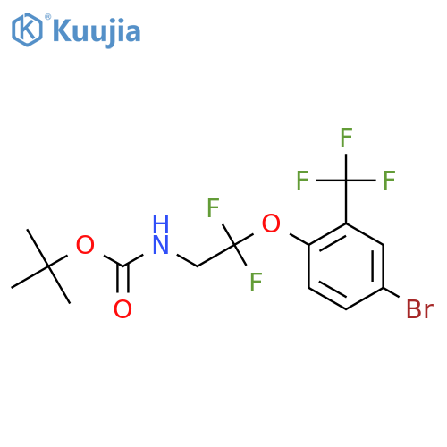 tert-butyl N-{2-4-bromo-2-(trifluoromethyl)phenoxy-2,2-difluoroethyl}carbamate structure