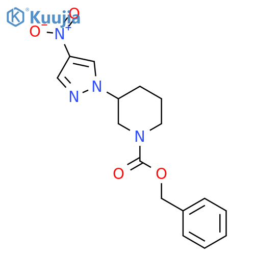 benzyl 3-(4-nitro-1H-pyrazol-1-yl)piperidine-1-carboxylate structure