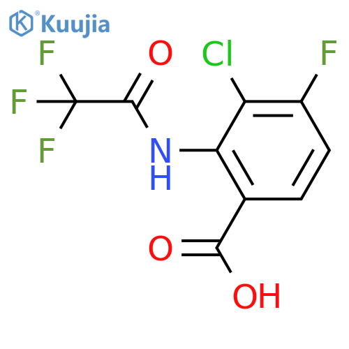 3-Chloro-4-fluoro-2-(2,2,2-trifluoroacetamido)benzoic acid structure