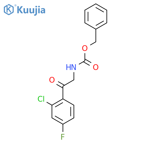 benzyl N-2-(2-chloro-4-fluorophenyl)-2-oxoethylcarbamate structure