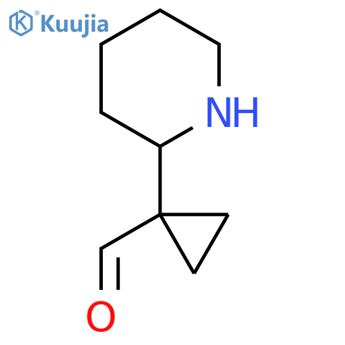 1-(Piperidin-2-yl)cyclopropane-1-carbaldehyde structure
