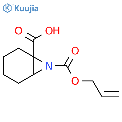 7-(prop-2-en-1-yloxy)carbonyl-7-azabicyclo4.1.0heptane-1-carboxylic acid structure