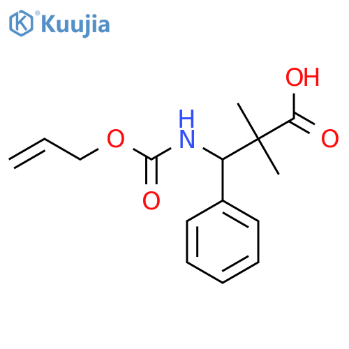 2,2-Dimethyl-3-phenyl-3-{[(prop-2-en-1-yloxy)carbonyl]amino}propanoic acid structure