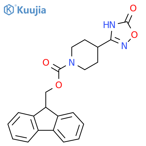 (9H-fluoren-9-yl)methyl 4-(5-hydroxy-1,2,4-oxadiazol-3-yl)piperidine-1-carboxylate structure