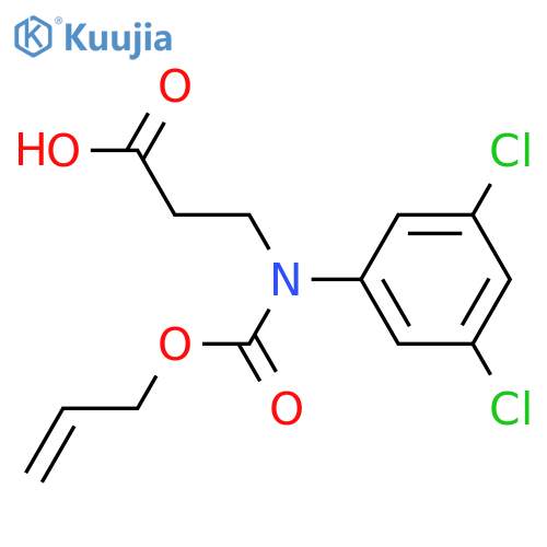 3-(3,5-dichlorophenyl)(prop-2-en-1-yloxy)carbonylaminopropanoic acid structure