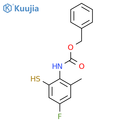 benzyl N-(4-fluoro-2-methyl-6-sulfanylphenyl)carbamate structure