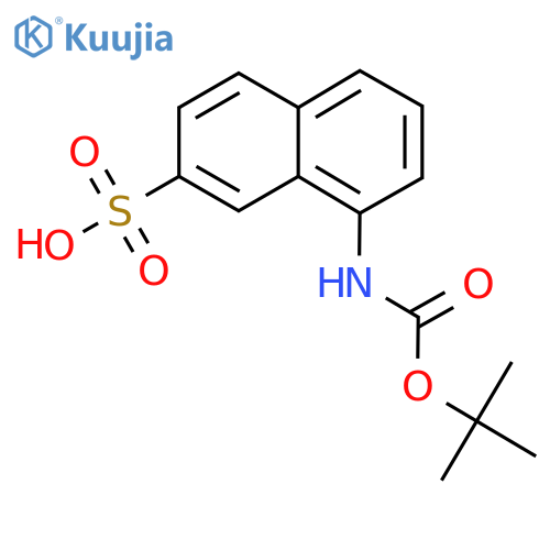 8-{(tert-butoxy)carbonylamino}naphthalene-2-sulfonic acid structure