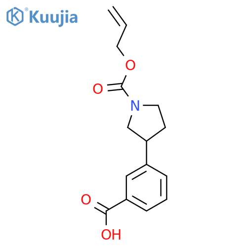 3-{1-[(Prop-2-en-1-yloxy)carbonyl]pyrrolidin-3-yl}benzoic acid structure