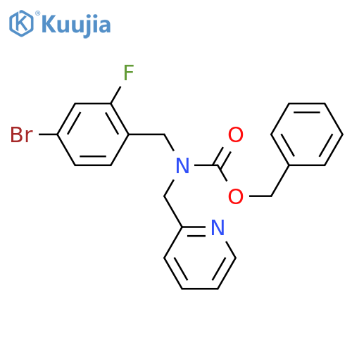 benzyl N-(4-bromo-2-fluorophenyl)methyl-N-(pyridin-2-yl)methylcarbamate structure