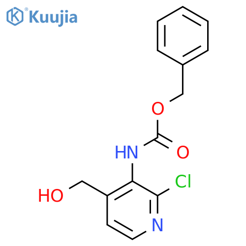 benzyl N-2-chloro-4-(hydroxymethyl)pyridin-3-ylcarbamate structure