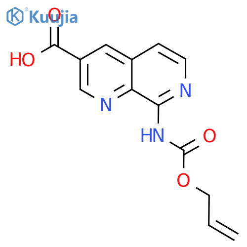 8-{[(Prop-2-en-1-yloxy)carbonyl]amino}-1,7-naphthyridine-3-carboxylic acid structure