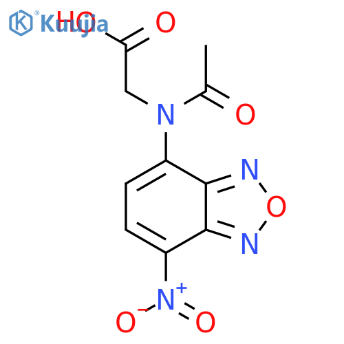 2-[N-(7-nitro-2,1,3-benzoxadiazol-4-yl)acetamido]acetic acid structure