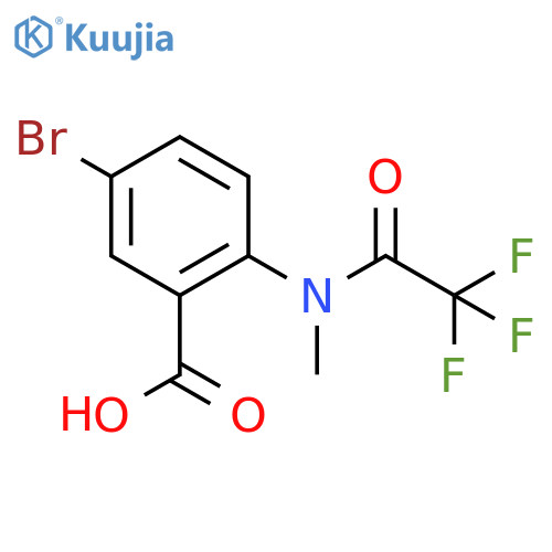 5-bromo-2-(2,2,2-trifluoro-N-methylacetamido)benzoic acid structure
