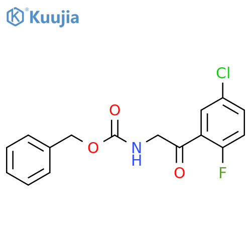 benzyl N-2-(5-chloro-2-fluorophenyl)-2-oxoethylcarbamate structure
